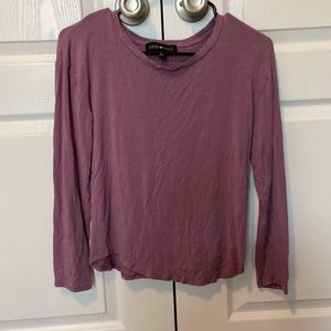 Purple long sleeve shirt